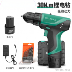 电钻家用螺丝刀锂电多功能大扭力充电打孔 12V一电一充套装
