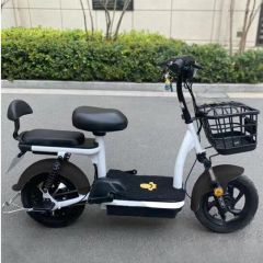 电动自行车48V小型电瓶车小幻影男女款电动代步车 黑色款